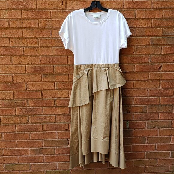 3.1 Phillip Lim White and Tan Dress - Picture 1 of 5